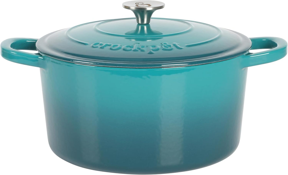3 Quart Enameled Cast Iron Dutch Oven – Aqua - Curated Catalog D1