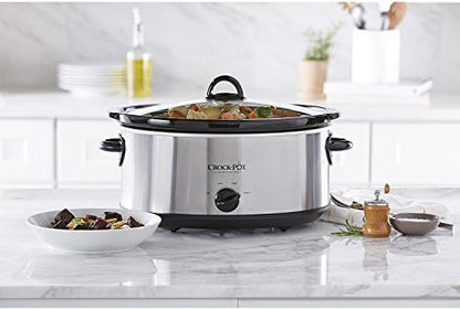 7 Quart Oval Manual Slow Cooker – Stainless Steel - Curated Catalog G7