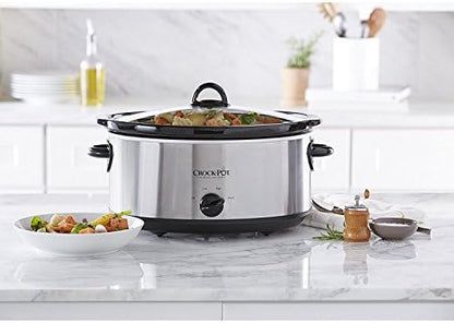 7 Quart Oval Manual Slow Cooker – Stainless Steel - Curated Catalog G7