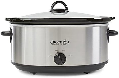 7 Quart Oval Manual Slow Cooker – Stainless Steel - Curated Catalog G7