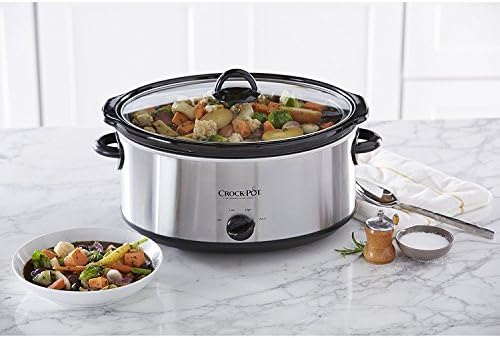 7 Quart Oval Manual Slow Cooker – Stainless Steel - Curated Catalog G7