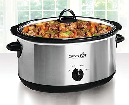 7 Quart Oval Manual Slow Cooker – Stainless Steel - Curated Catalog G7