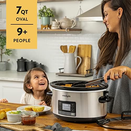 7 Quart Portable Programmable Slow Cooker with Timer - Curated Catalog Y1