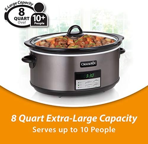 8 Quart Programmable Slow Cooker with Auto Warm - Curated Catalog D8