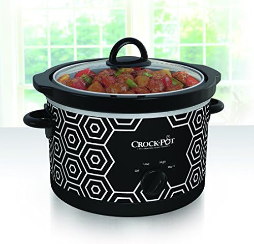 4.5 Quart Portable Slow Cooker – Black & White - Curated Catalog M8