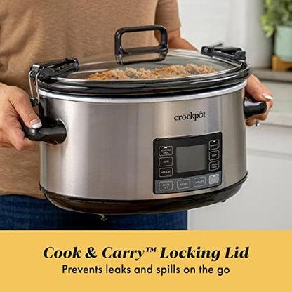 7 Quart Portable Programmable Slow Cooker with Timer - Curated Catalog Y1