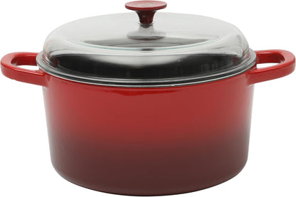 3 Quart Enameled Cast Iron Dutch Oven – Aqua - Curated Catalog D1