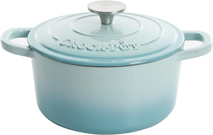 3 Quart Enameled Cast Iron Dutch Oven – Aqua - Curated Catalog D1