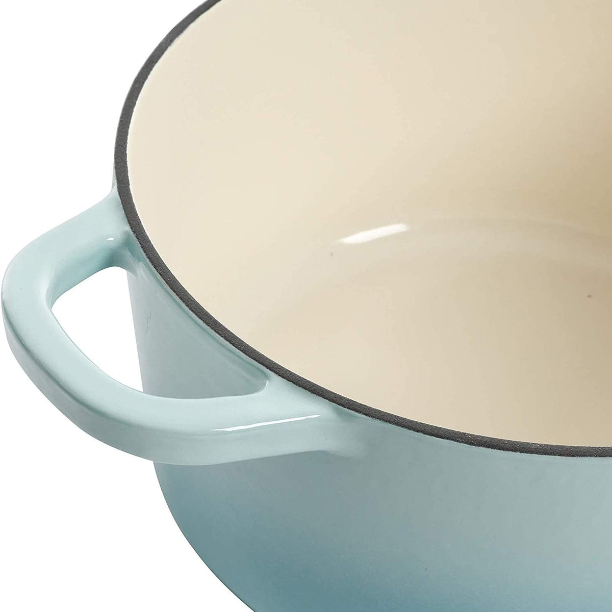 3 Quart Enameled Cast Iron Dutch Oven – Aqua - Curated Catalog D1