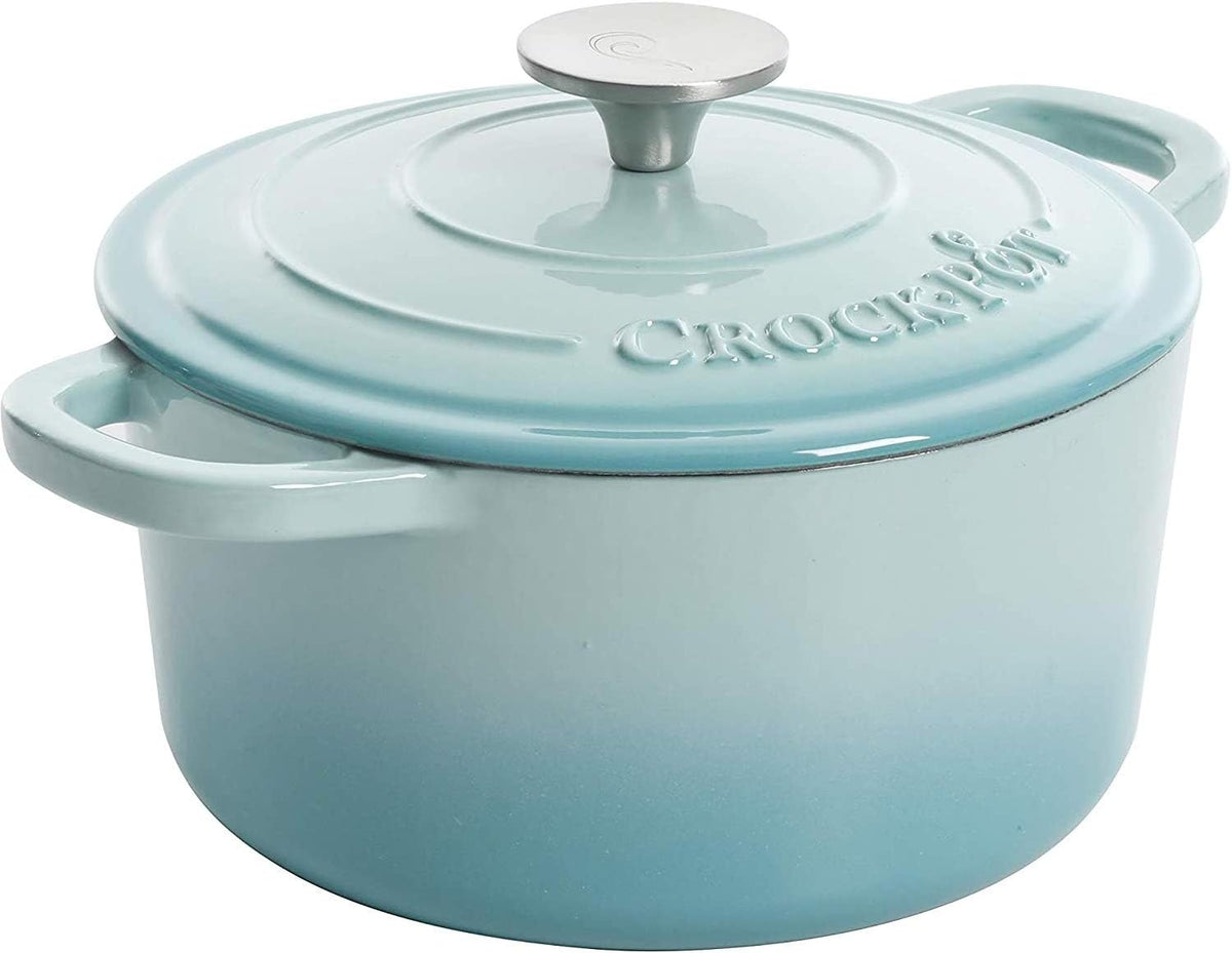 3 Quart Enameled Cast Iron Dutch Oven – Aqua - Curated Catalog D1