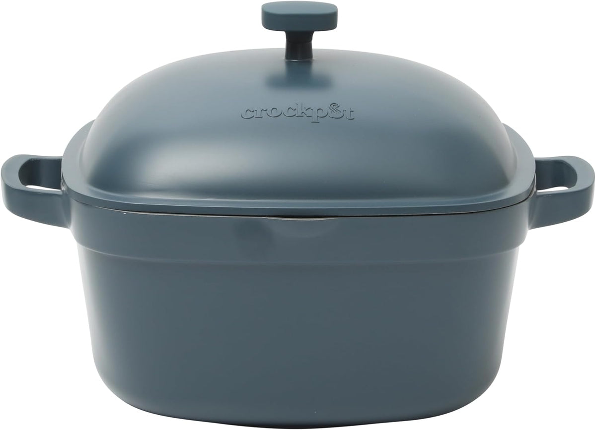 3 Quart Enameled Cast Iron Dutch Oven – Aqua - Curated Catalog D1